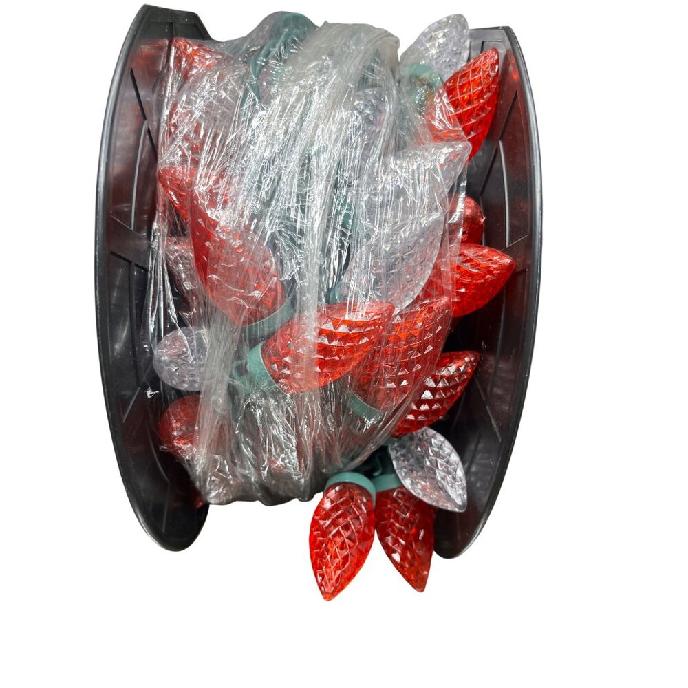 Holiday Time 100 Warm White & Red‎ Super Bright C9 LED Lights Indoor/Outdoor - Picture 5 of 6